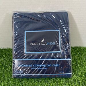Nautica Kids Navy Contoured Changing Pad Cover New